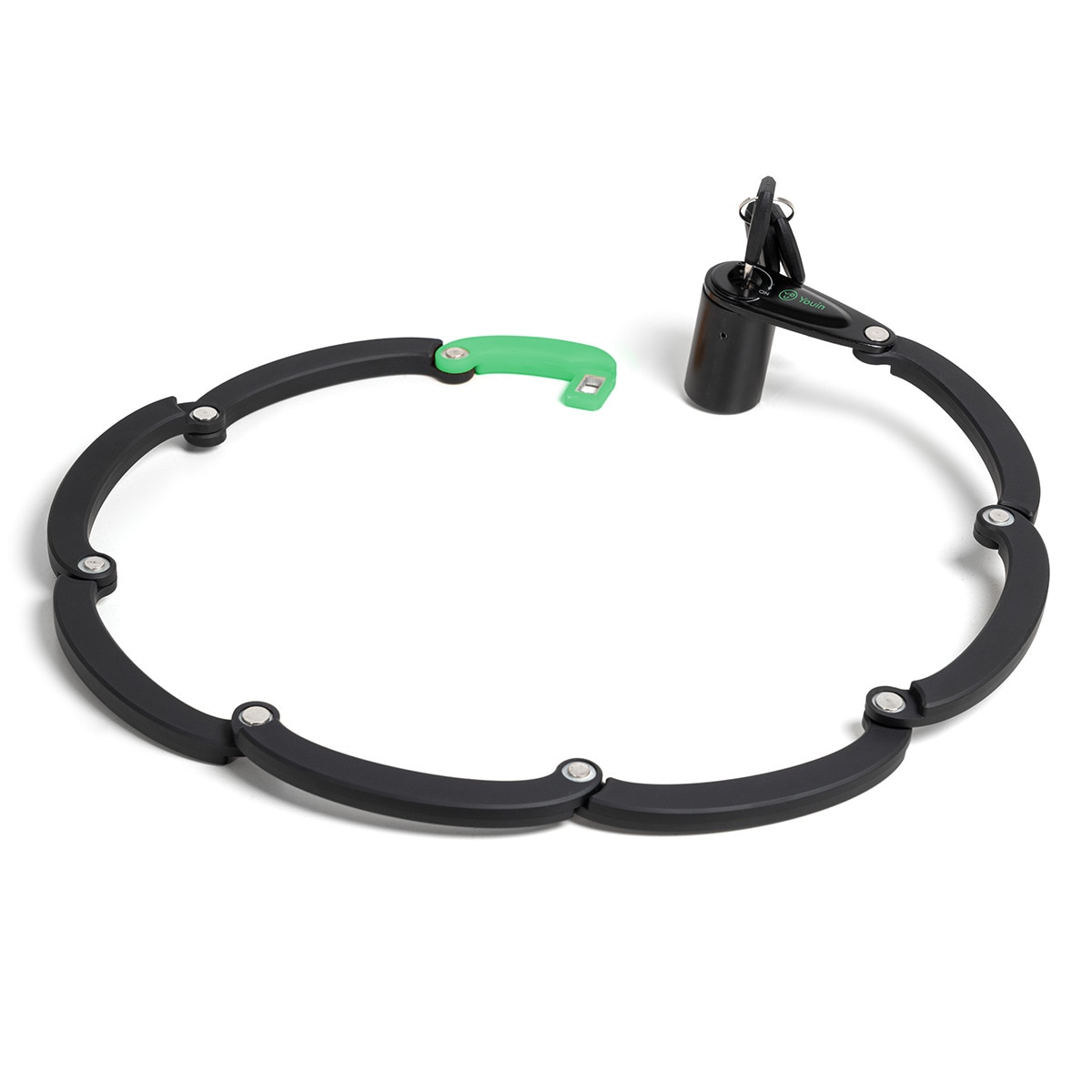 Candado Youin MA1019 plegable, con luz LED Negro-1