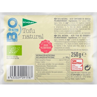 Tofu Natural Ecológico embalagem 250 g - El Corte Inglés Bio