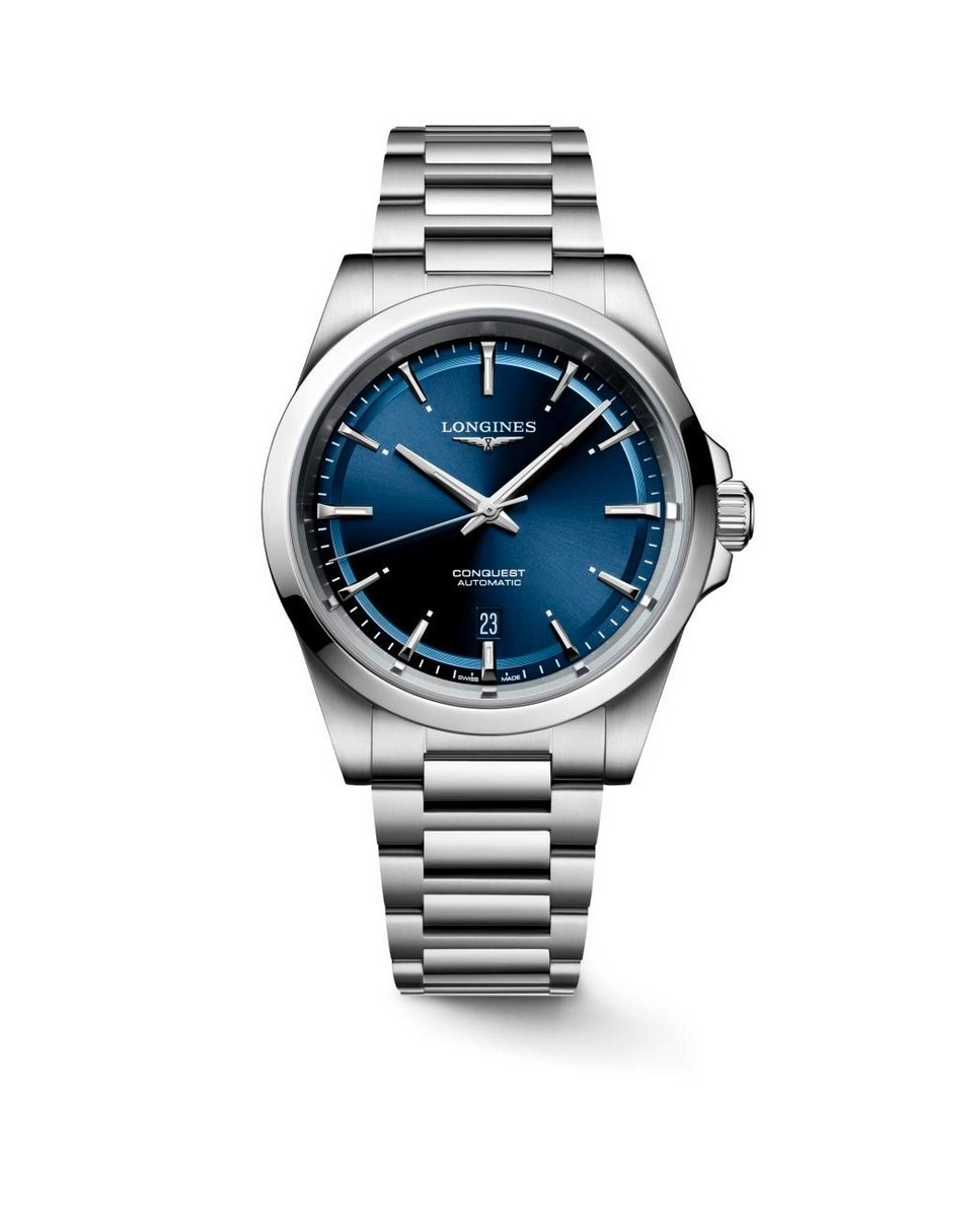 Relógio Conquest Automático em Aço Inoxidável Azul-1