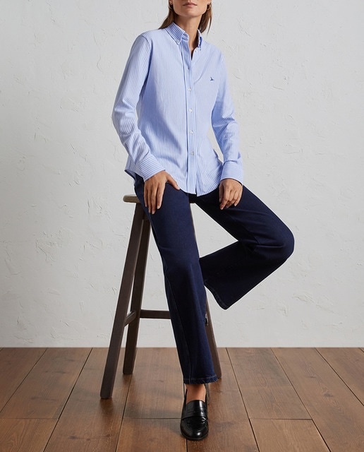 Imagen 0 de Camisa de mujer manga larga de rayas