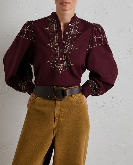 Imagen 0 de Blusa fantasía de mujer con manga larga