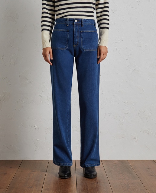 Imagen 0 de Vaquero flare de mujer bolsillos frontales