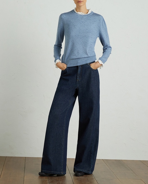 Imagen 0 de Pantalón vaquero ancho de mujer