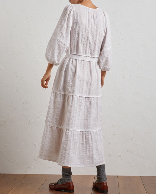 Imagen 0 de Vestido de manga corta con cuello caja