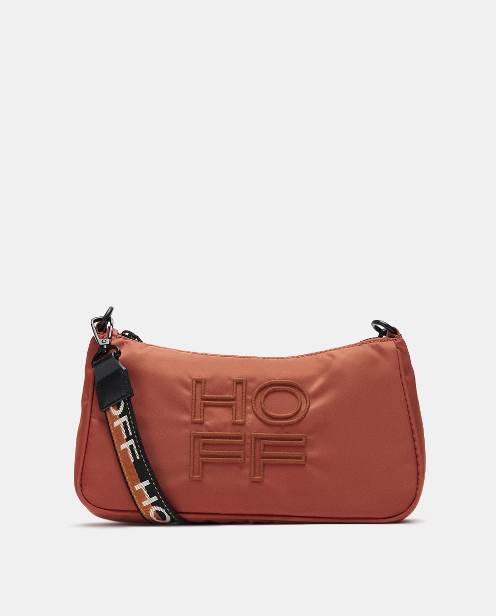 Sac porté épaule style sac baguette en nylon zippé