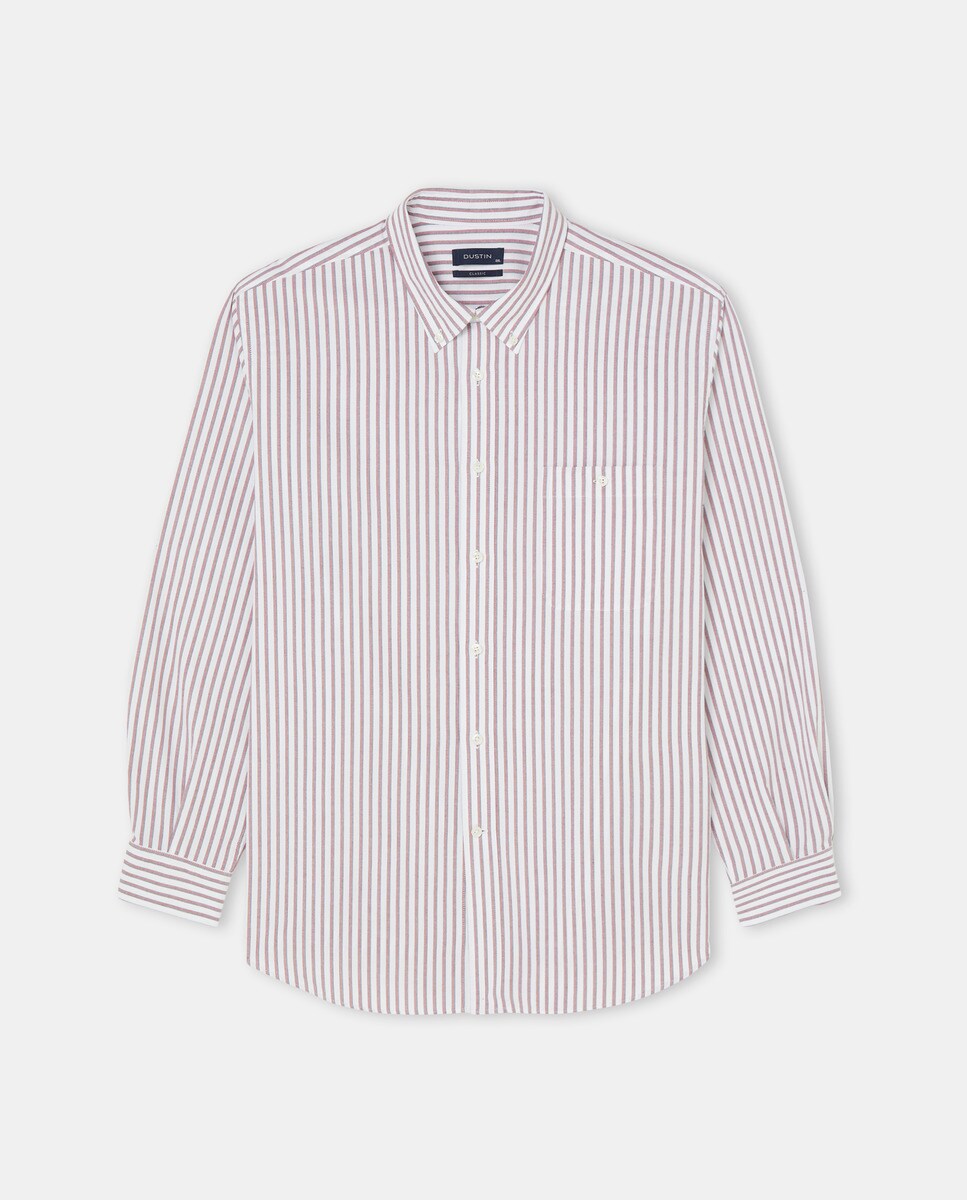 Chemise Oxford à motif sur fond foncé Classic Fit repassage facile