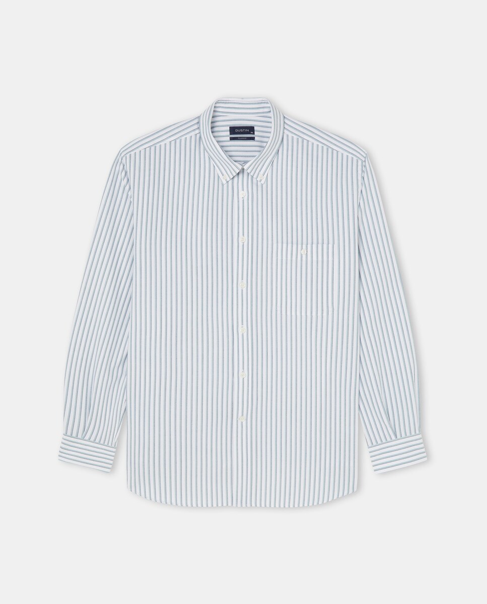 Chemise Oxford à motif sur fond foncé Classic Fit repassage facile