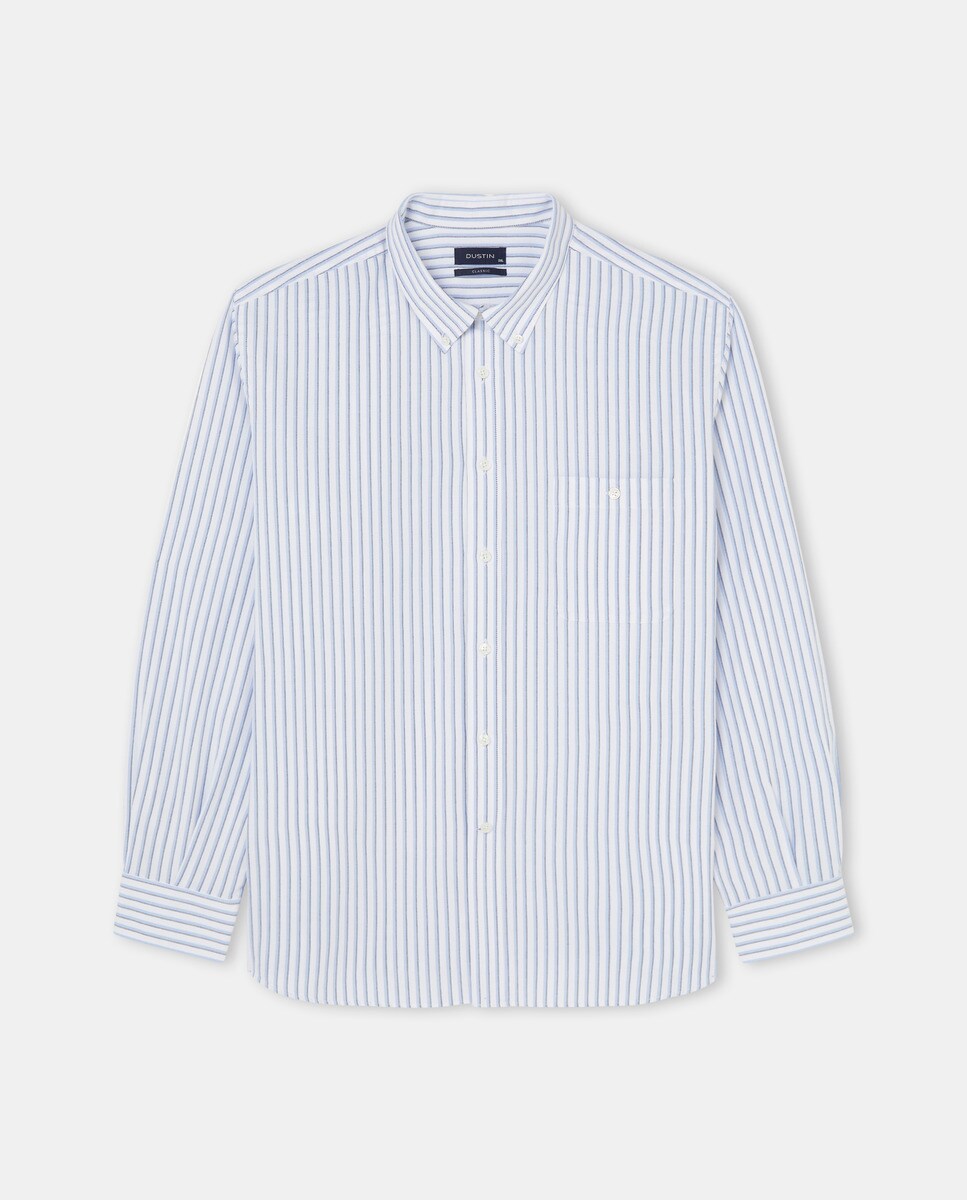 Chemise Oxford à motif sur fond foncé Classic Fit repassage facile