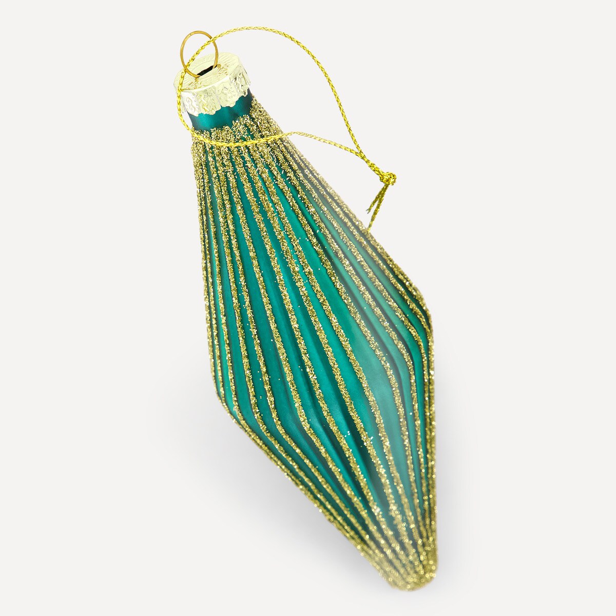 Enfeite Diamante com Linhas Glitter Verde-2