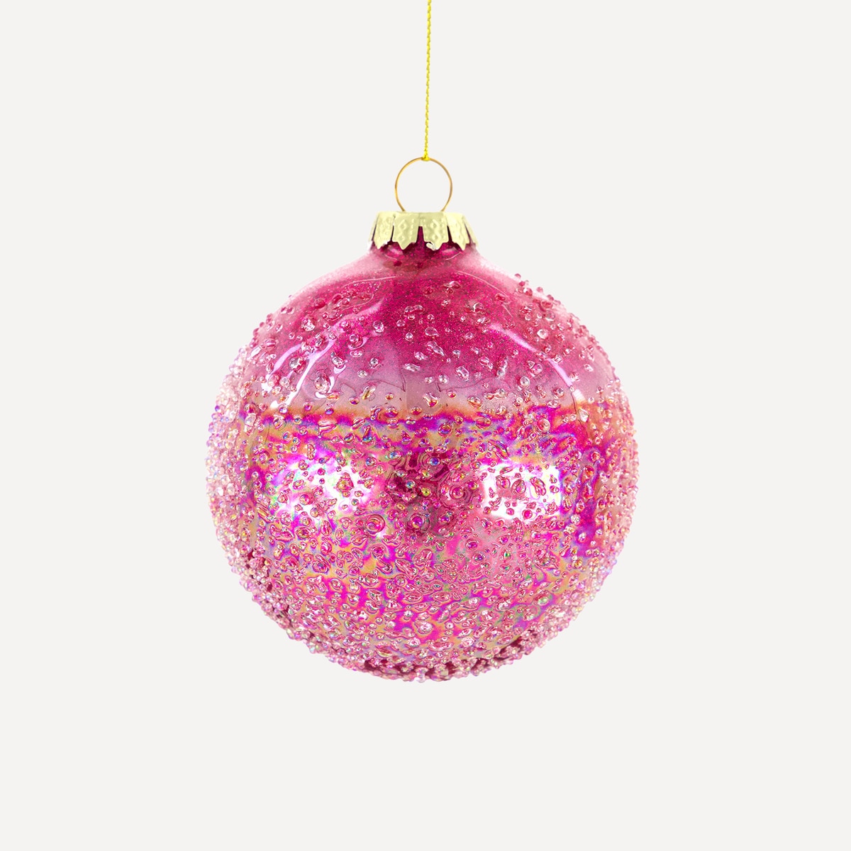 Bola de Cristal com Relevo Iridescente Fúcsia-1