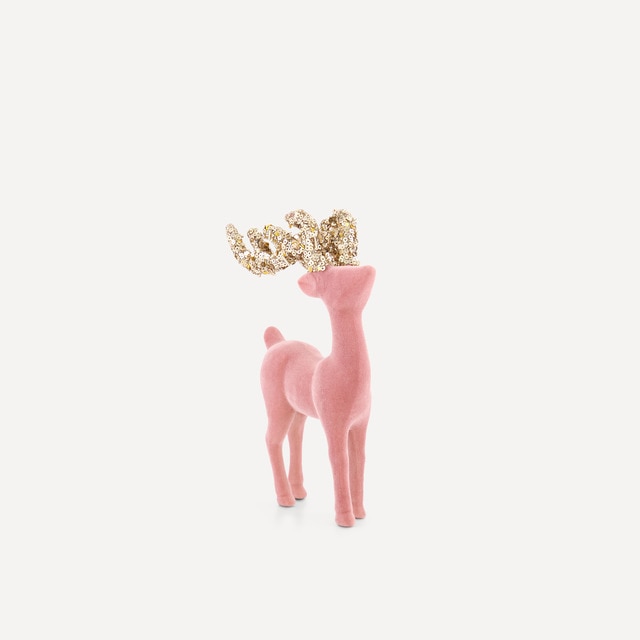 Imagen 0 de Figura Reno flocado glitter Navidad El Corte Inglés