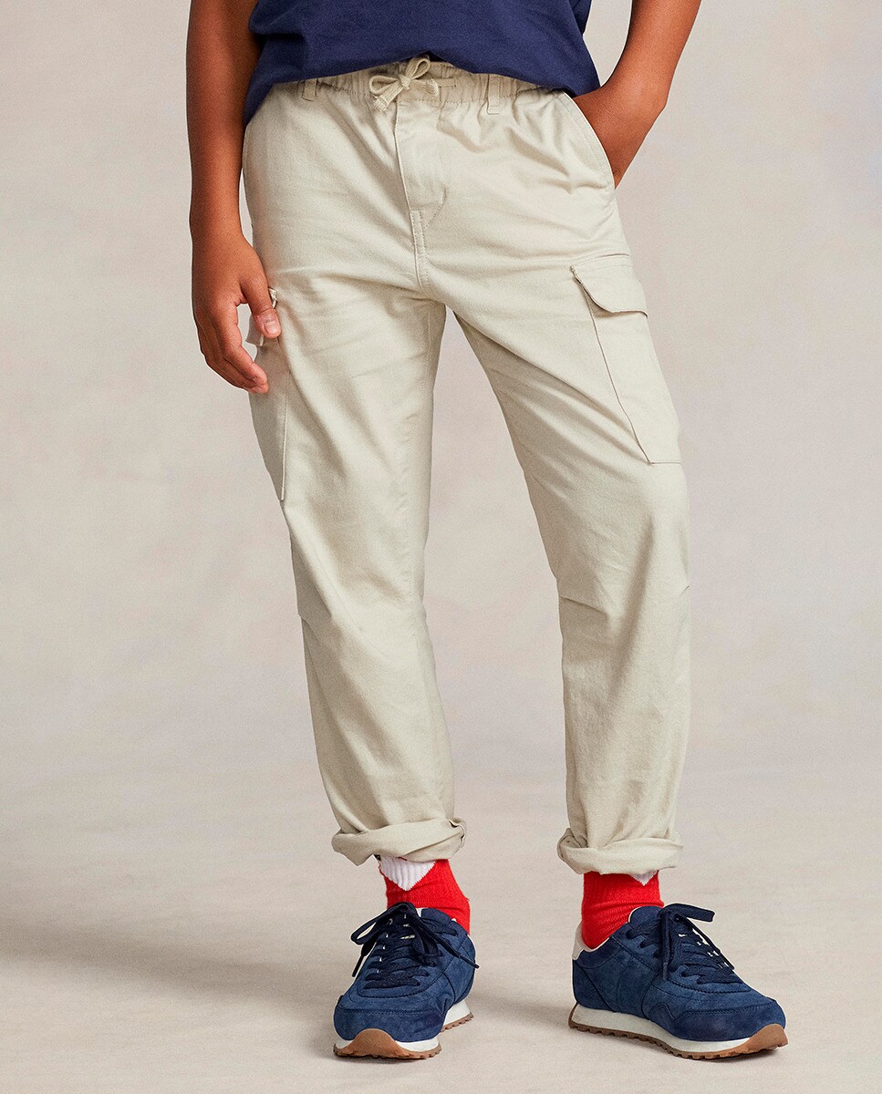 Pantalon cargo écru