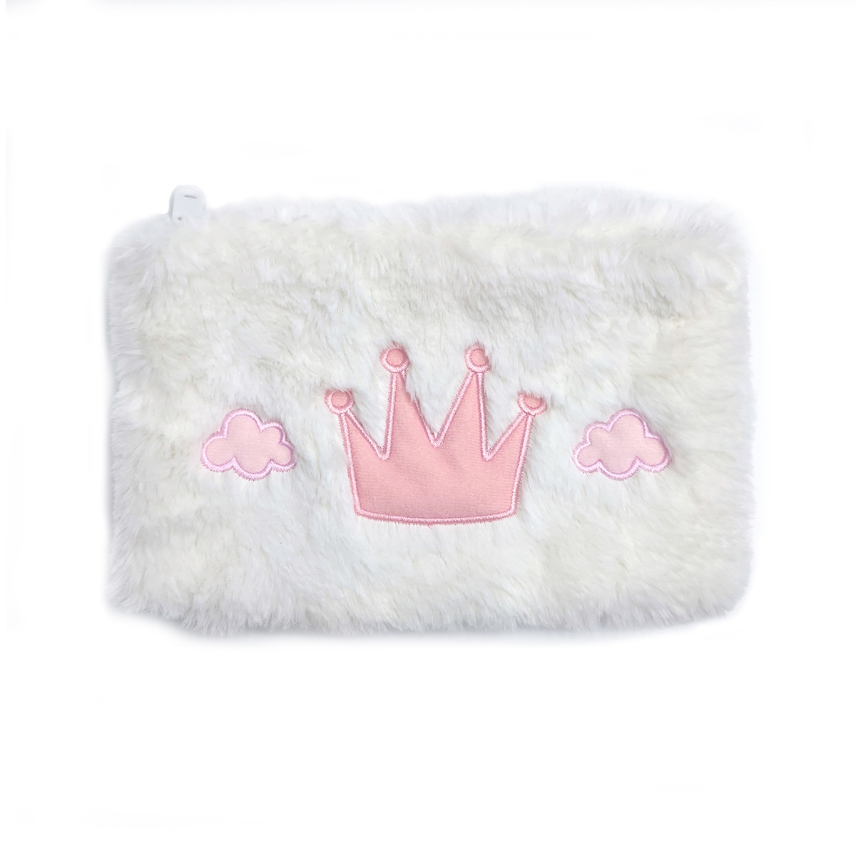 Estojo Simples Coroa - Branco Branco / Rosa-1