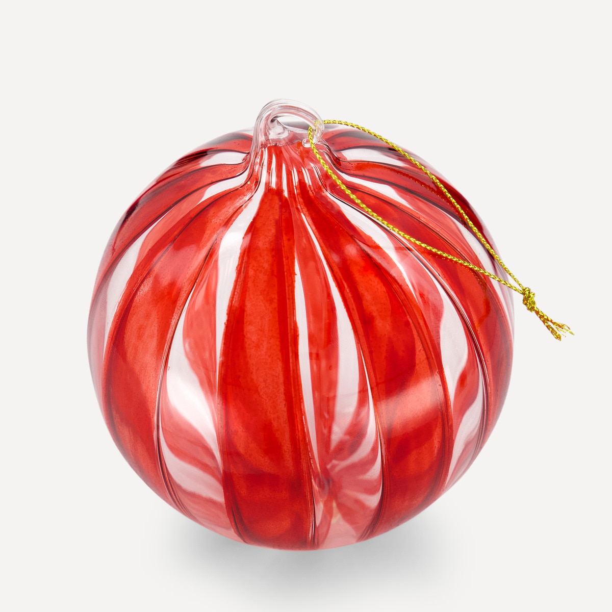 Bola de Cristal com Riscas Vermelhas Vermelho-2