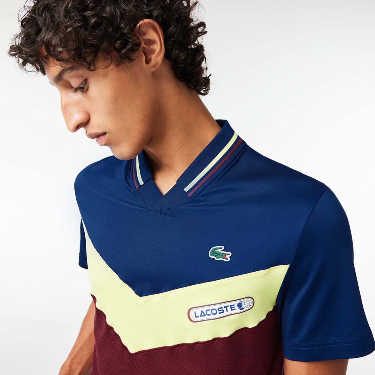 Polo de Homem Daniil Medvedev Azul-marinho / Vermelho-3