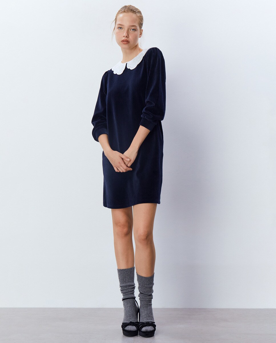 Robe côtelé circulaire