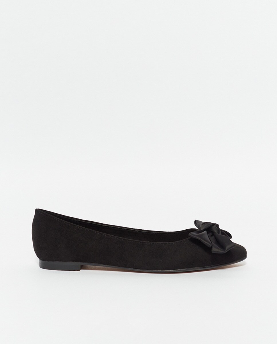 Ballerines basiques gros n?ud satin