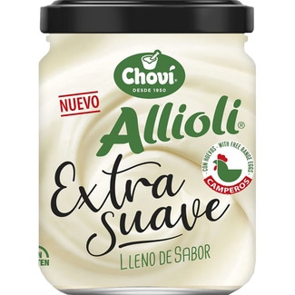 salsa alioli extra suave con huevos camperos frasco 190 ml - Chovi
