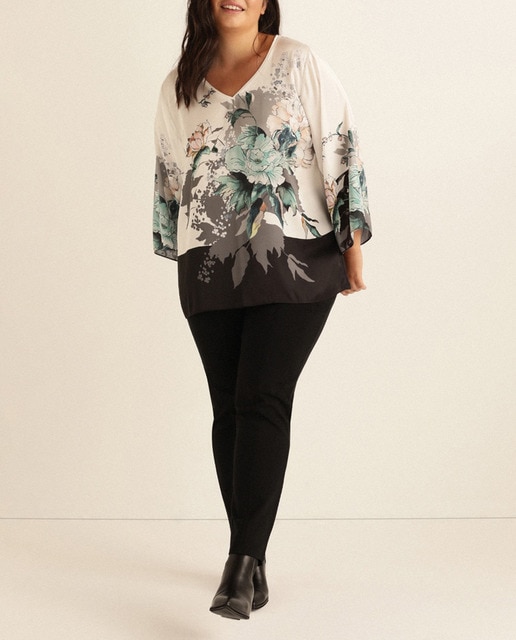 Imagen 0 de Leggin de mujer talla grande en punto roma color liso