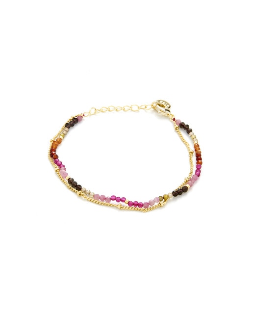 Imagen 0 de Pulsera Aiel Turmalina Multicolor acabado en Oro amarillo de 18 quilates