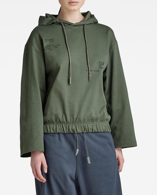 Imagen 0 de Sudadera de mujer Premium Text Print con capucha y corte holgado