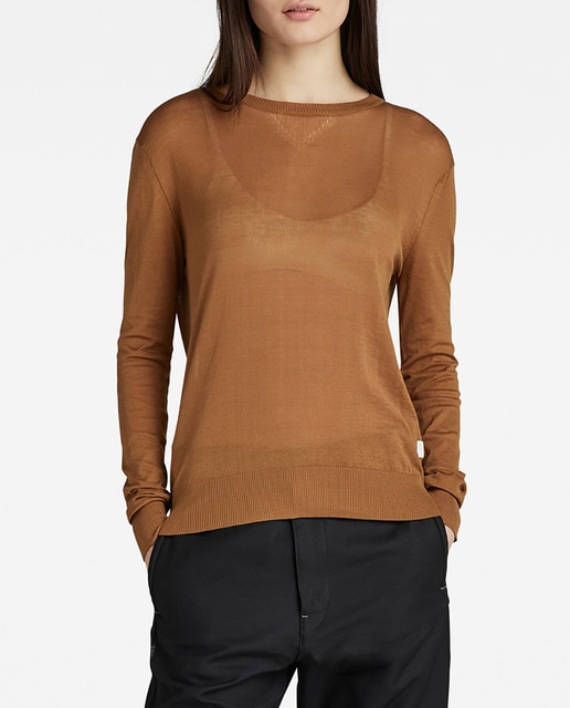 Imagen 0 de Jersey de mujer Core Round de corte recto y ligeramente transparente