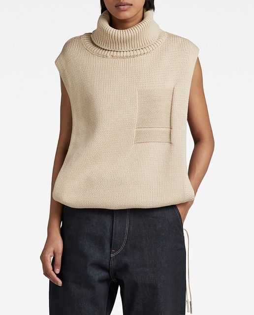 Imagen 0 de Jersey de mujer Open Side Turtleneck de corte recto y laterales abiertos