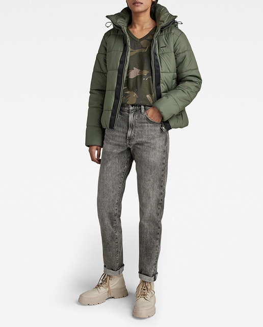 Imagen 0 de Plumifero de mujer acolchado con capucha y bolsillos