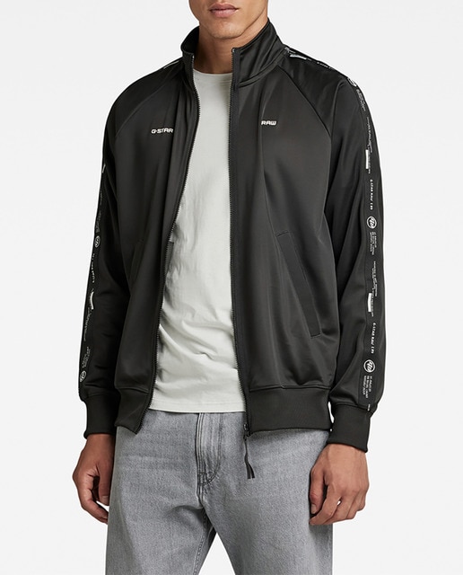 Imagen 0 de Chaqueta deportiva de hombre Logo Tape de corte recto y cuello alzado