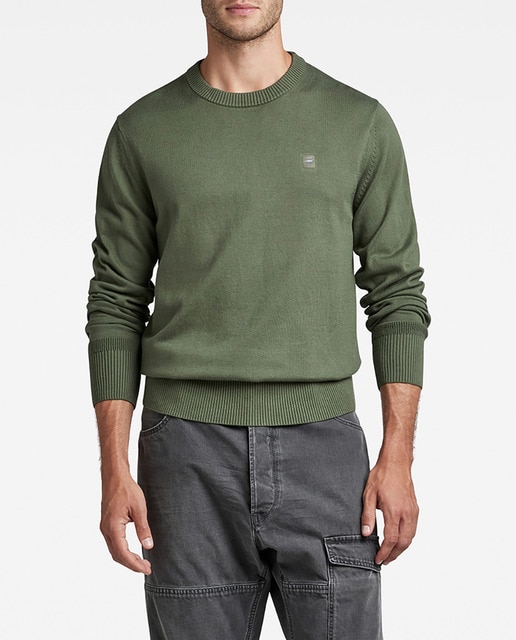 Imagen 0 de Jersey de hombre Premium Core Knitted de corte recto y cuello acanalado