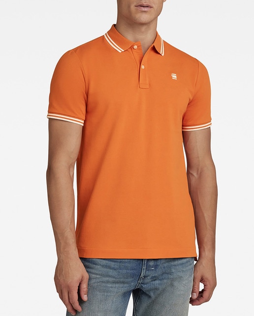 Imagen 0 de Polo de hombre Dunda Striped Slim, con cuello acanalado y un motivo a rayas