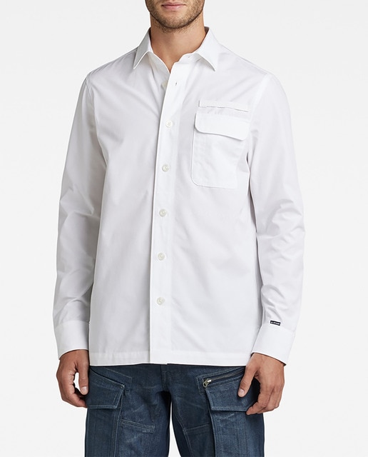 Imagen 0 de Camisa de hombre Pen Pocket de corte recto y bolsillo con solapa en el pecho