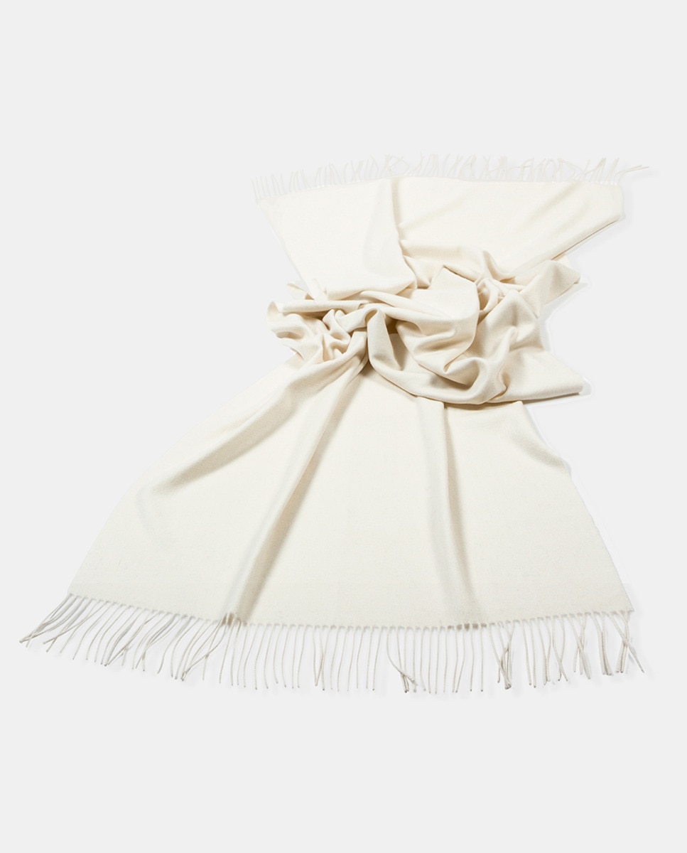 Estola 100% Caxemira - Branco Branco-2