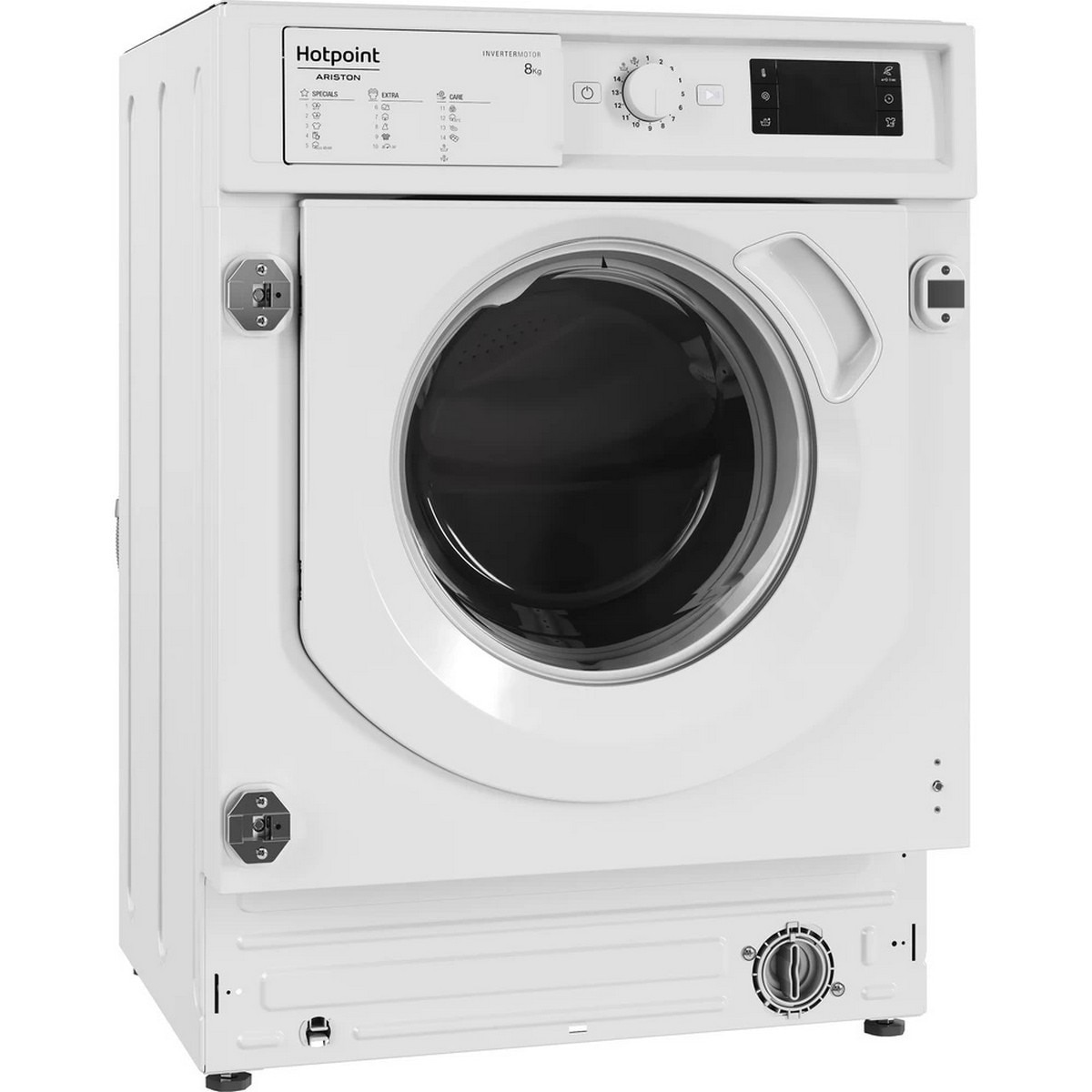 Máquina de Lavar Roupa Encastrável Hotpoint BI WMHG 81485 E Carga Frontal de 8 Kg e 1400 rpm - Branco Branco-2