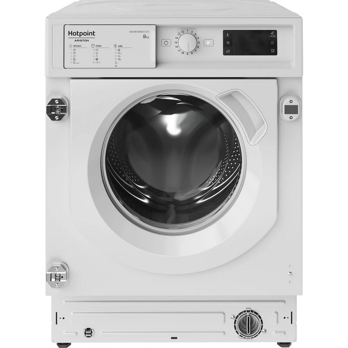 Máquina de Lavar Roupa Encastrável Hotpoint BI WMHG 81485 E Carga Frontal de 8 Kg e 1400 rpm - Branco Branco-1