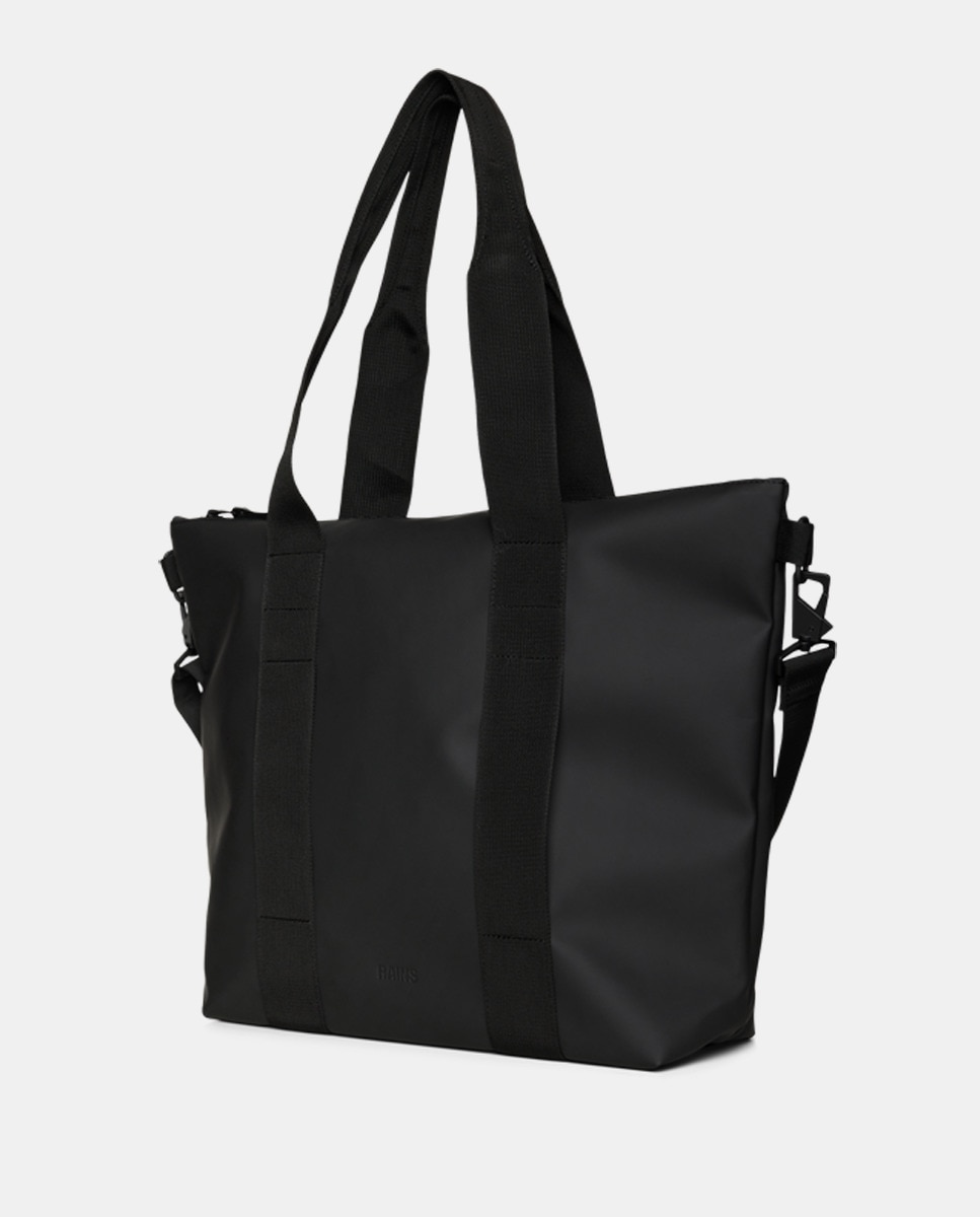 Mala Tipo Tote Mini Resistente à Água com Alça de Tiracolo Amovível - Preto Preto mate-2