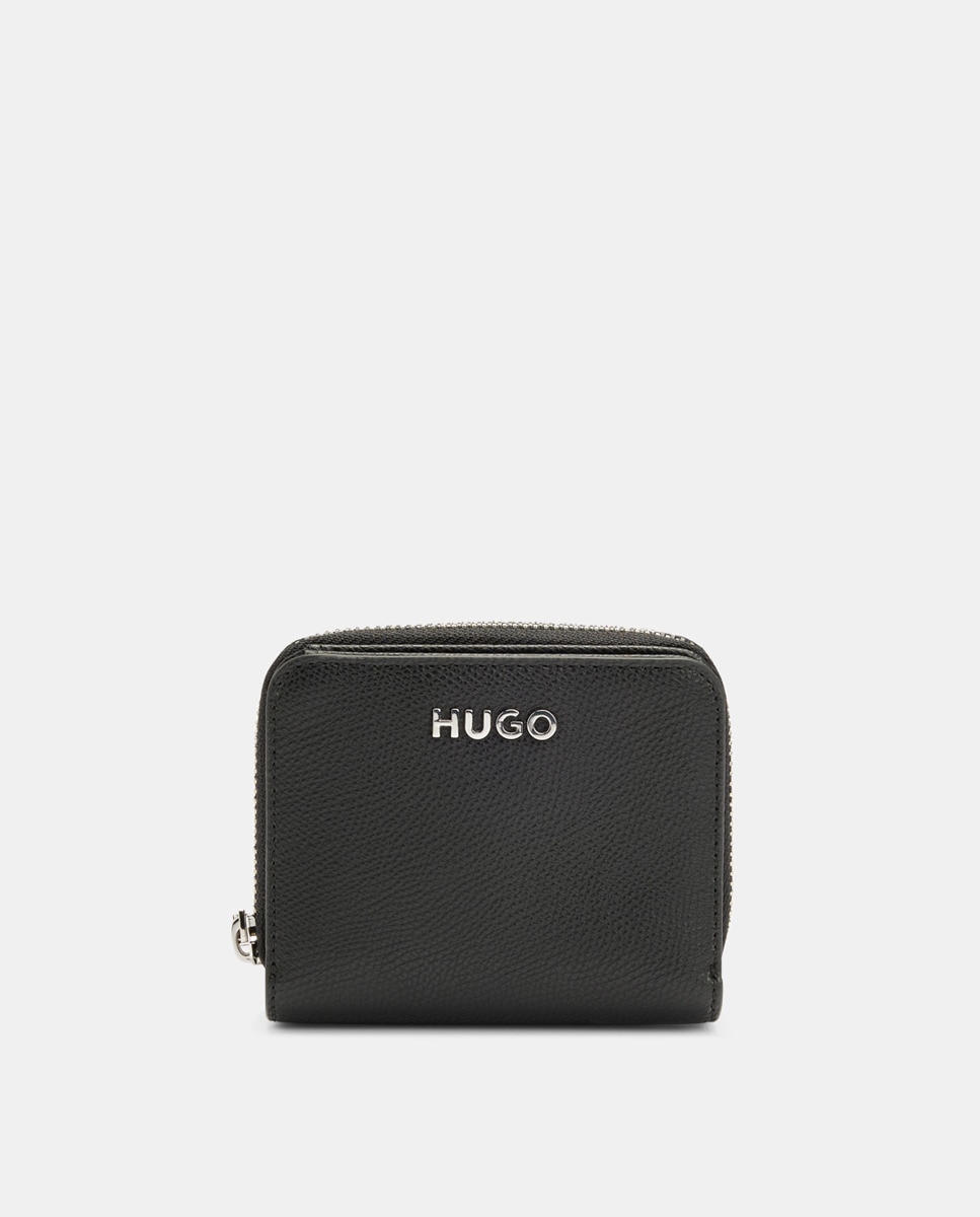 Pochette moyenne Chris zippée avec logo ton sur ton