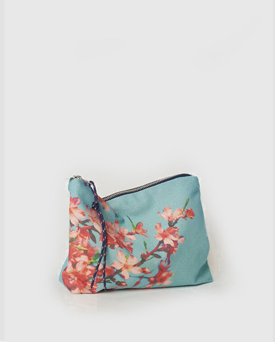 Sac pouch moyen Cherry Blue zippé à imprimé