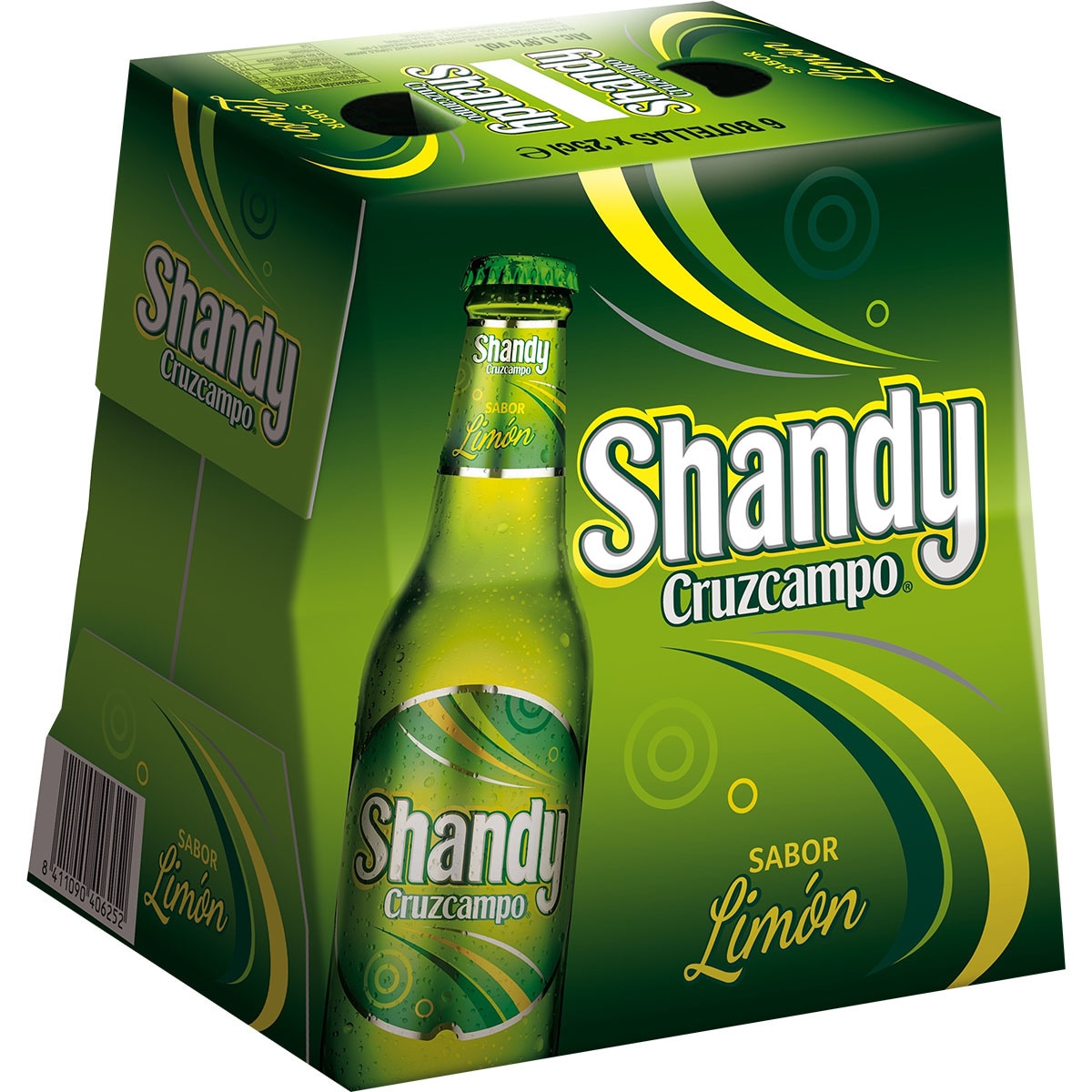 cerveza rubia sabor limón pack 6 botellas 25 cl