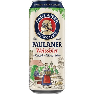 cerveza rubia de trigo alemana Hefe-Weissbier Naturtrüb lata 50 cl - Paulaner
