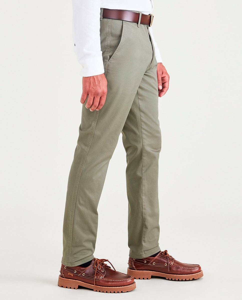 Calças Chino Skinny Verde-militar-4