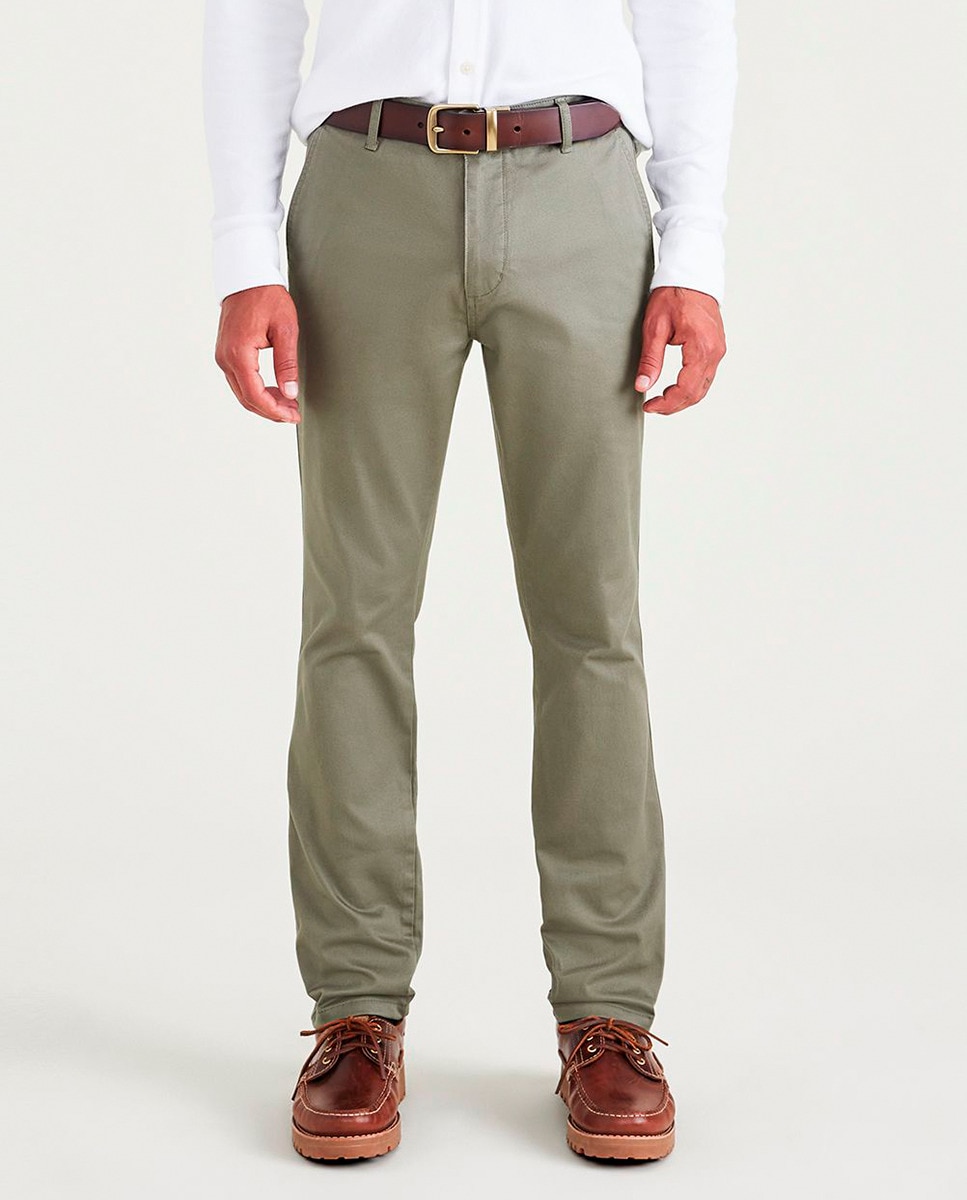 Calças Chino Skinny Verde-militar-2