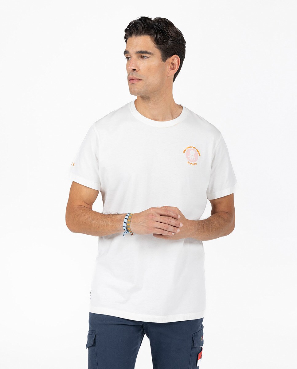 Tshirt manches courtes avec motif dans le dos