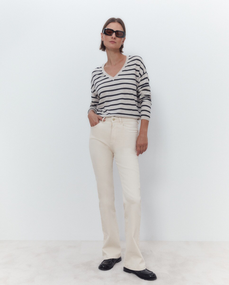 Pull col en V oversize