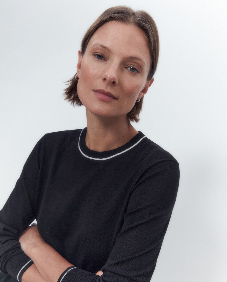 Pull en maille à col rond