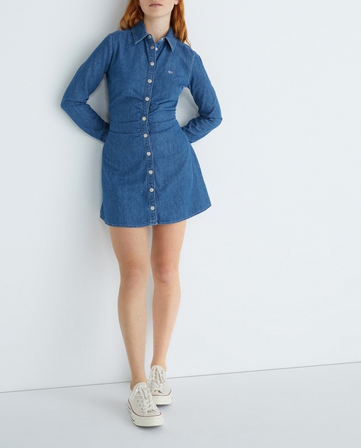 Imagen 0 de Vestido vaquero mini de manga larga