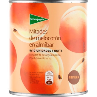 Metades de Pêssego em Calda 8/10 Unidade lata 480 g - El Corte Inglés