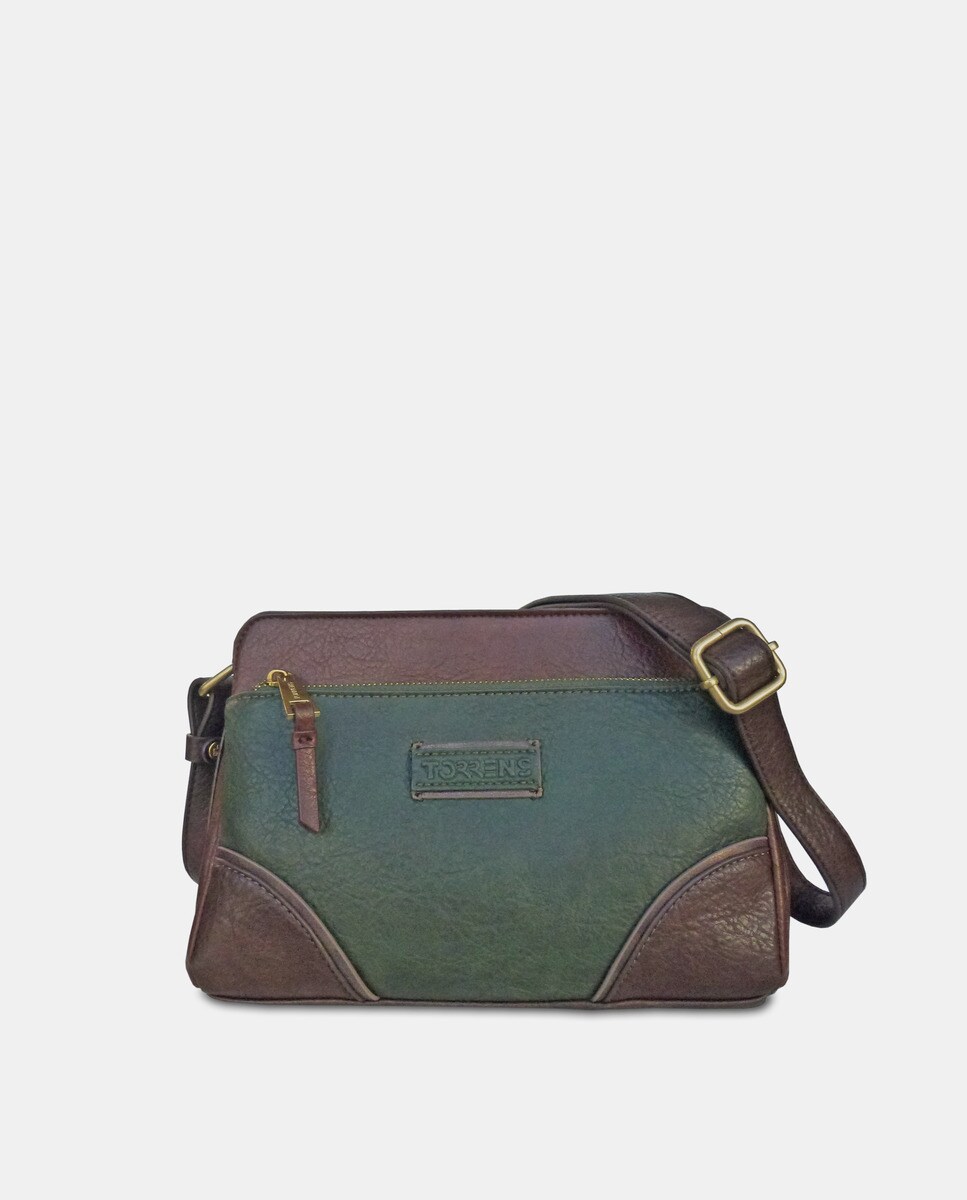 Sac à bandoulière moyen foncé zippé