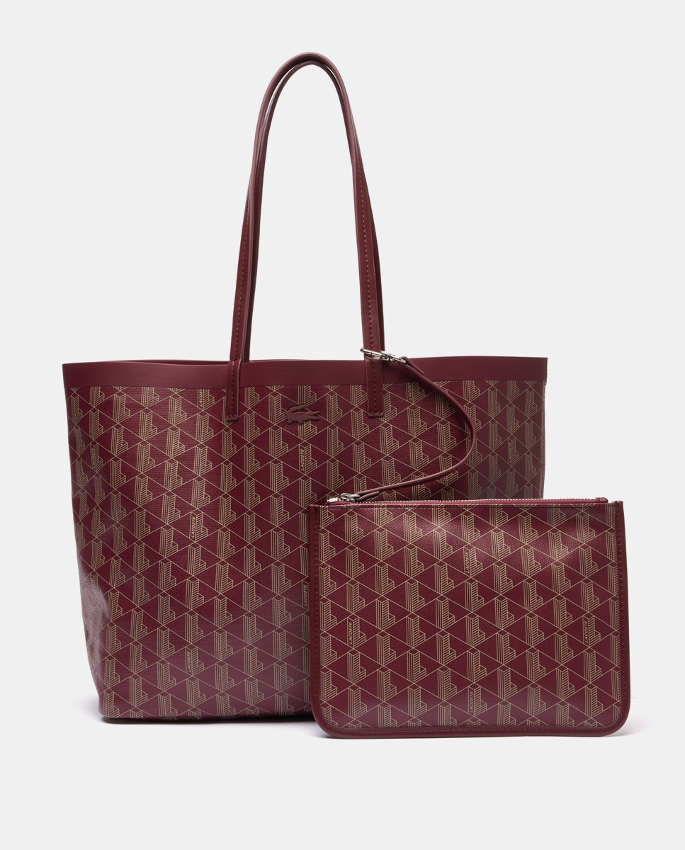 Sac cabas enduit à imprimé logos contrastant