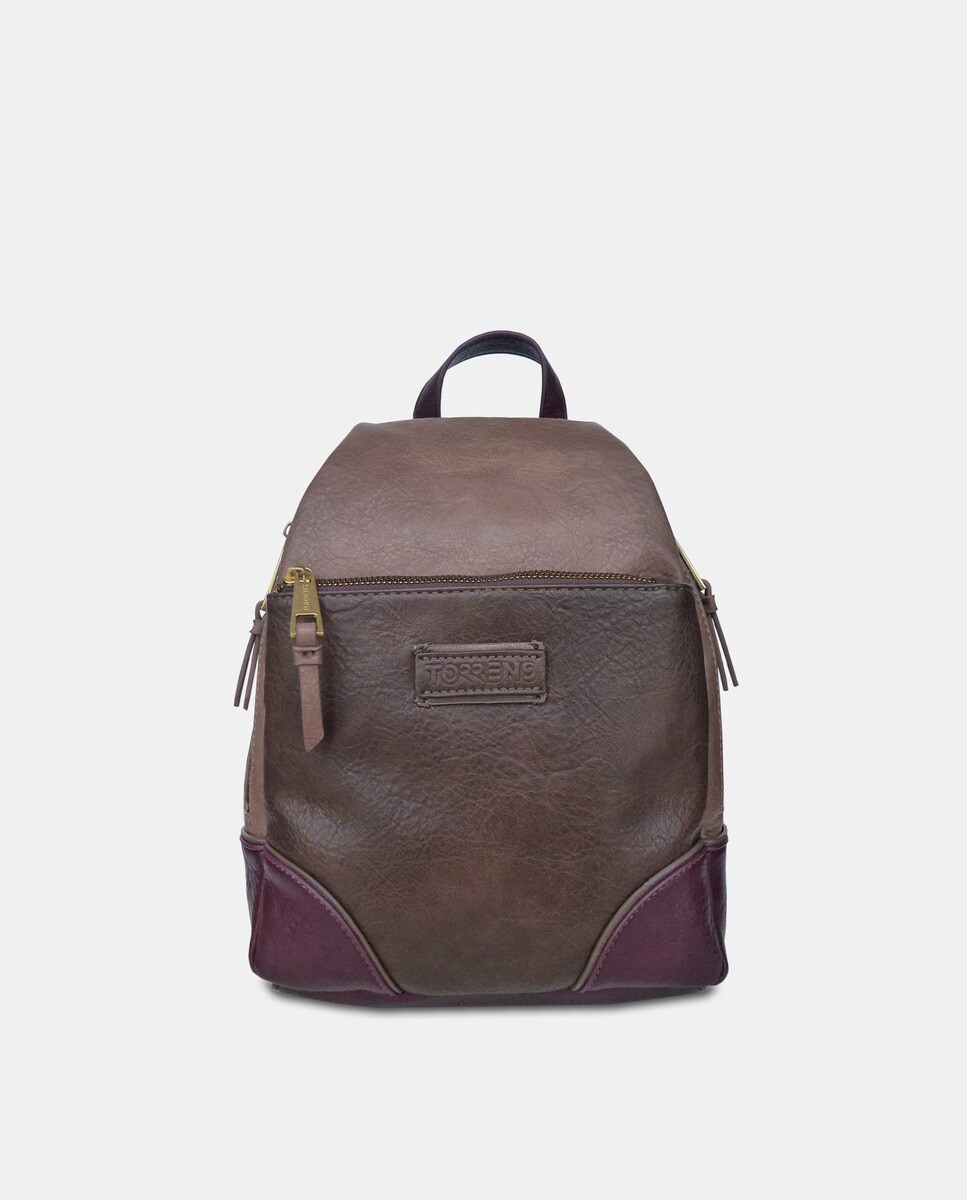 Sac à dos moyen foncé zippé